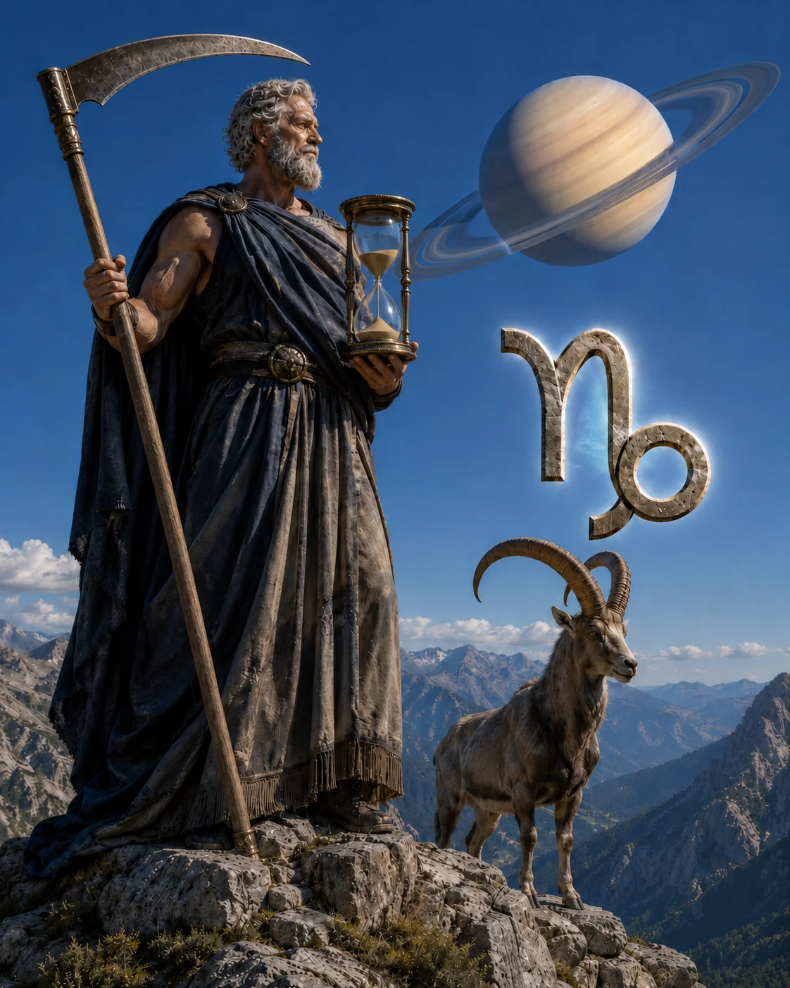 Ilustración astrológica del signo Capricornio